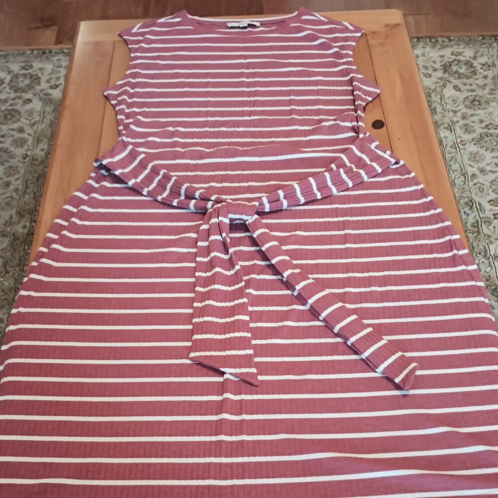Loft Size 16 Knit Ribbed Sleeveless Dress (NWOT)
